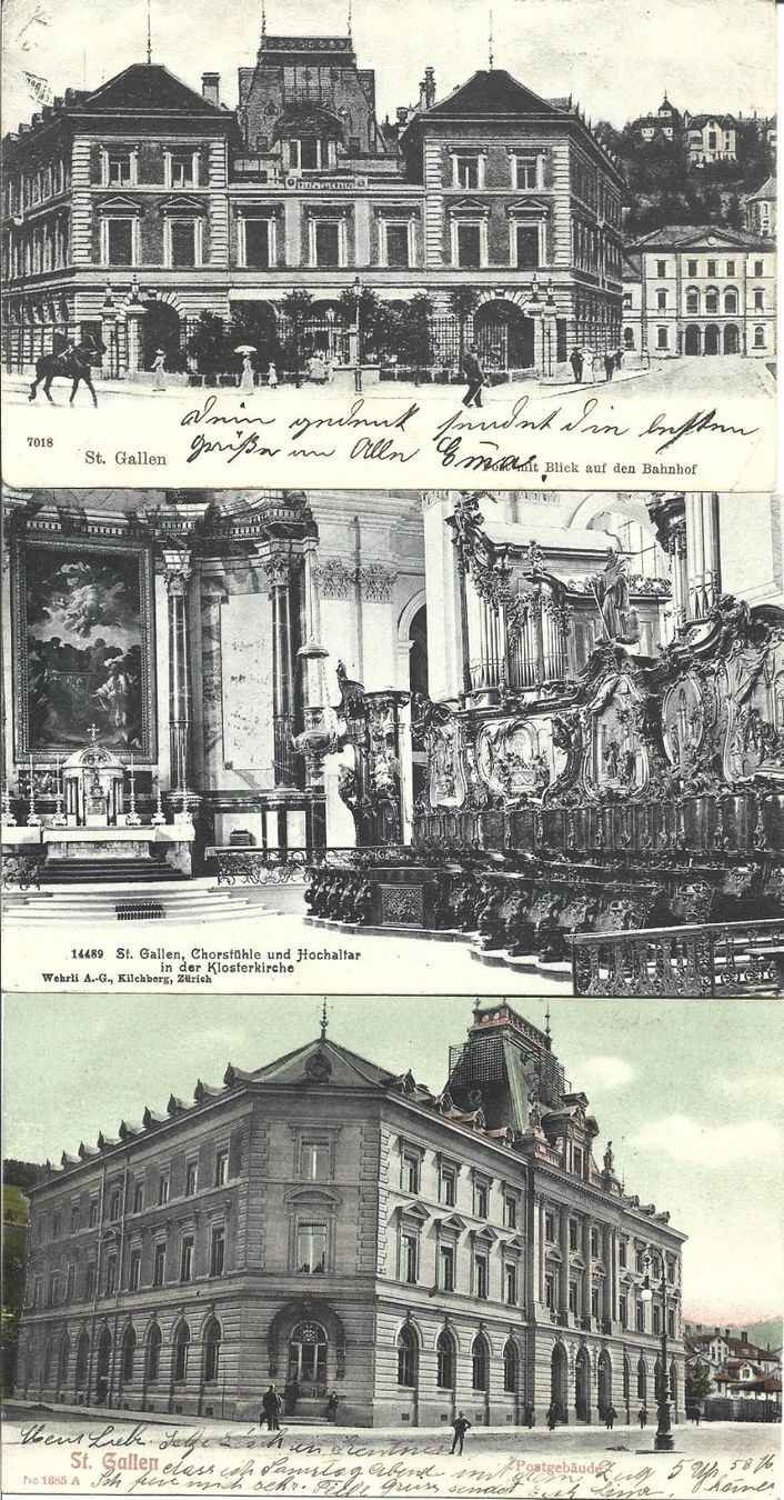 Cartoline postali: AK  St.Gallen 6x – Usato da Appenzell venduto da mai25 1