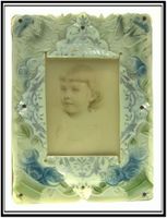 Mädchen Portrait 1889 Cellulois Rahmen Celluloïd Manufacturé