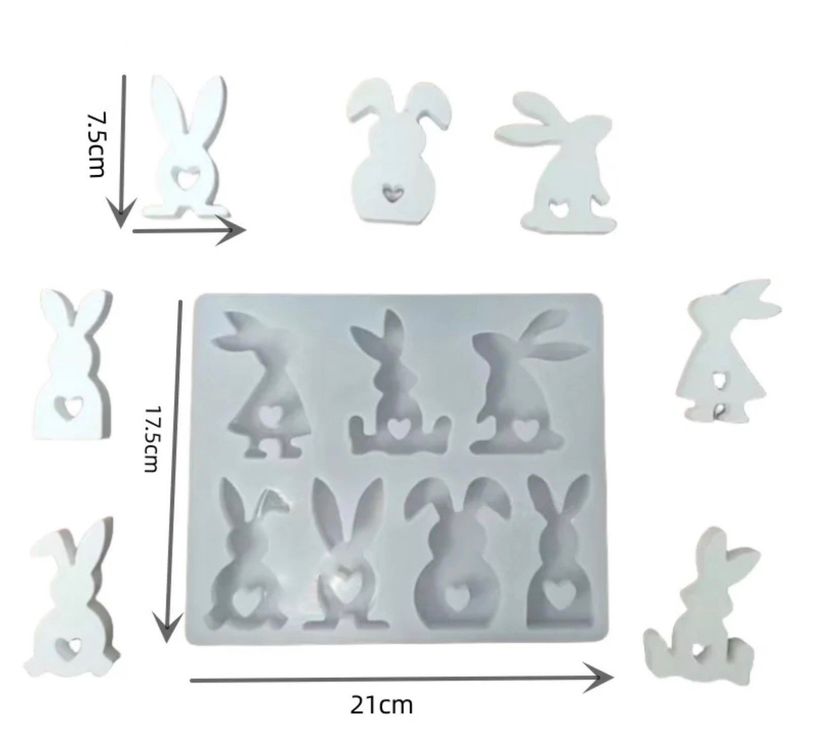 3er-Set Silikonformen - Weihnachten, Ostern, Valentinstag Motiv Für Schokolade & Mehr