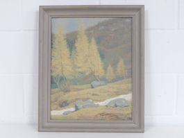 Original Antikes Gemälde - Berglandschaft - um 1900