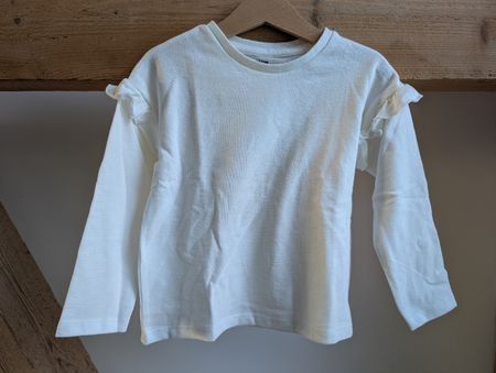 La Redoute Langarmshirt Gr. 104 weiss, neu, Mädchen