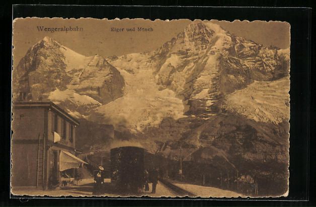 Ansichtskarten: AK Wengeralpbahn mit Eiger und Mönch – Gebraucht aus Berlin von bartko-reher