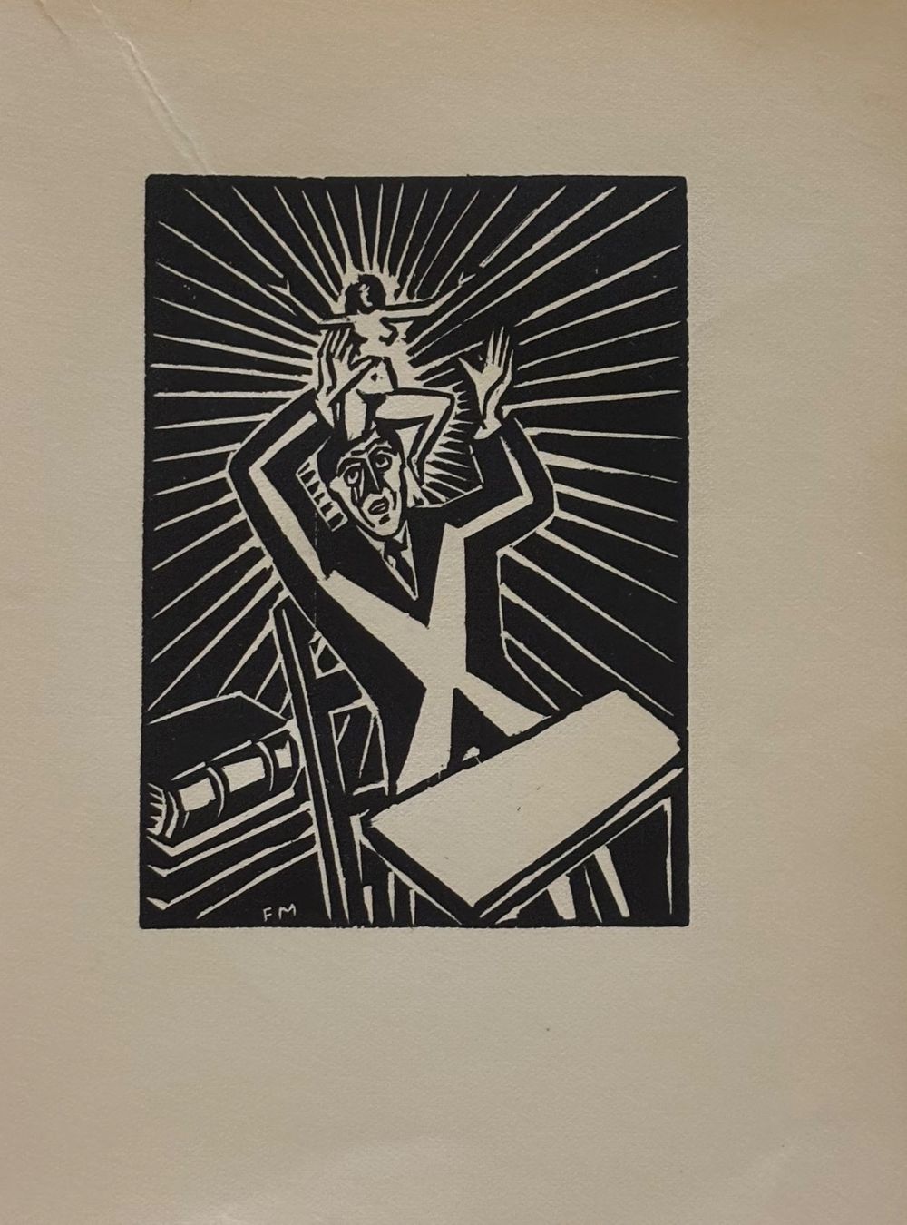 Xilografie: Frans Masereel, Holzschnitt, 1927 – Usato da Frauenfeld venduto da Merk52