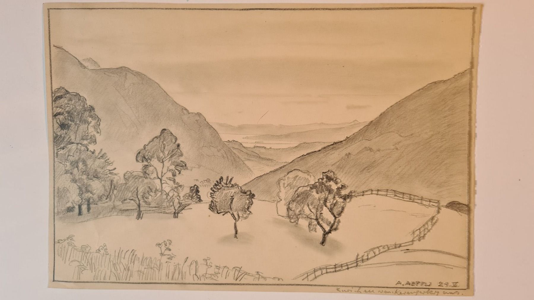 Gemälde: A.Aeppli 1929, Bleistiftzeichnumga – Gebraucht aus Emmenbrücke von Kunstankaufverkauf9
