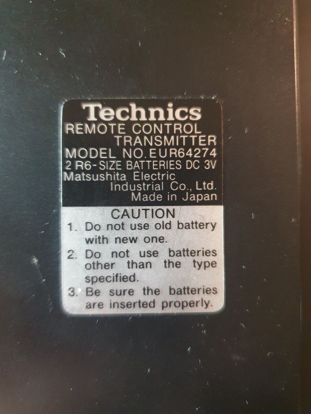 Fernbedienungen: Technics Fernbedienung #2 – Gebraucht aus Gossau SG von lupo-3l-tdi 1