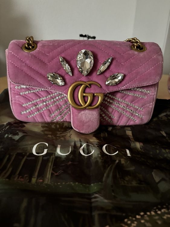 Gucci GG Marmont Samt Crystal Limited Edition 1