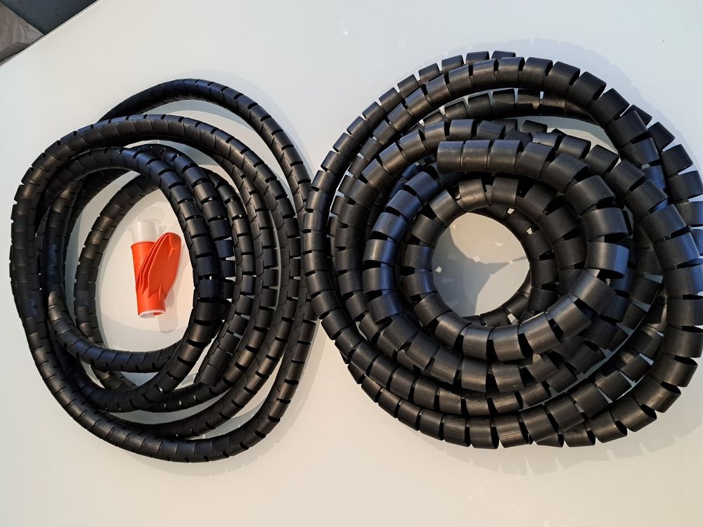 Spiralschlauch Kabelschlauch 10m Schwarz - Kabelummantelung Aus PP, Verschiedene Durchmesser