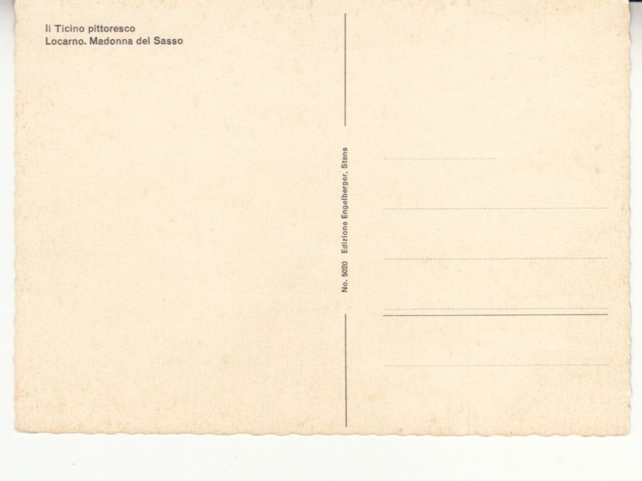Ansichtskarten: Madonna del Sasso ca. 1960 – Gebraucht aus Bürglen TG von StampGraf 1