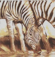 2 Servietten Zebra