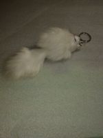 schlüsselanhänger,,,eine katzen,,,weiss pelz