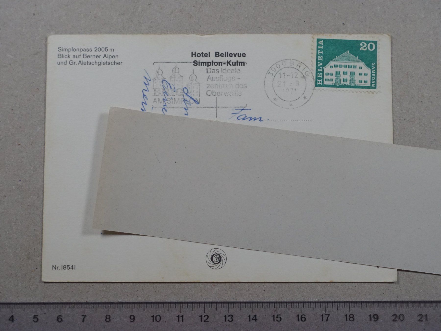 Cartes postales: Simplon, Simplonpass, 1971 – D'occasion à Lenzburg par fh1 1