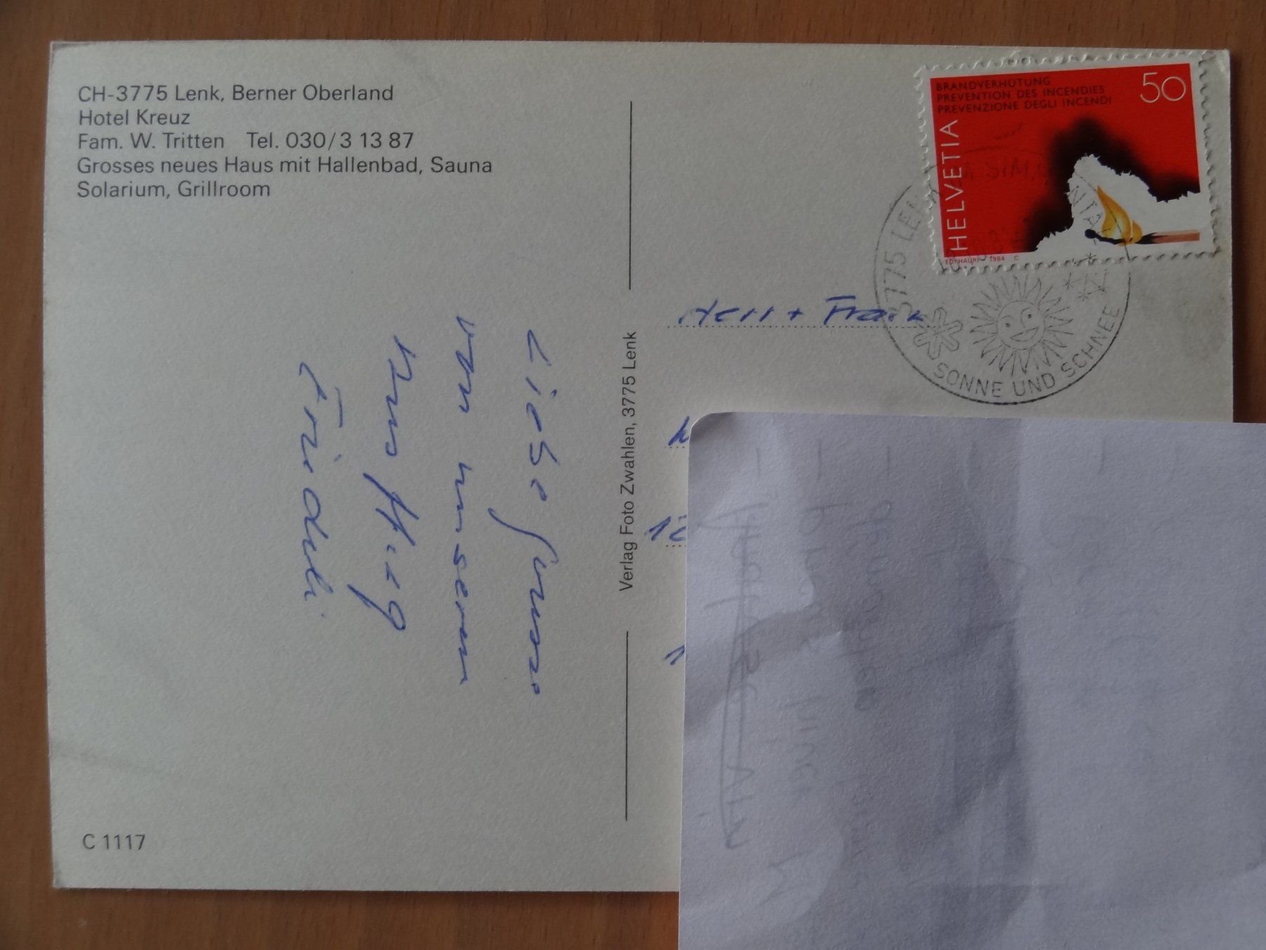 Cartoline postali: Lenk - Hôtel Kreuz Lenk - 1980 – Usato da St Léonard venduto da Riglin 1