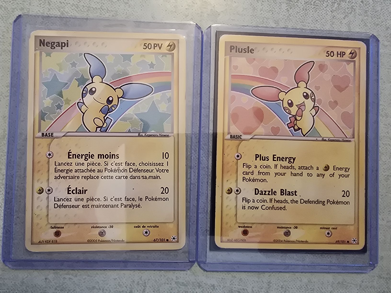 Pokémon Sammelbilder & Trading cards: Pokémon Negapi et Posipi Minun Plusle – Gebraucht aus Satigny von Baazarbaron