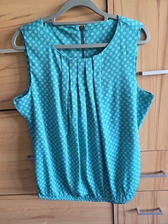 Leichtes elegantes Blusentop Grünblau Gr.40/42