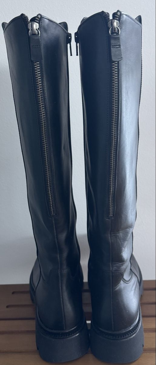 Gabor Damenschuhe: Gabor Langschaftstiefel Leder Schwarz, Gr. 7 1/2 – Neu (gemäss Beschreibung) aus Thun von Tasiba05 1