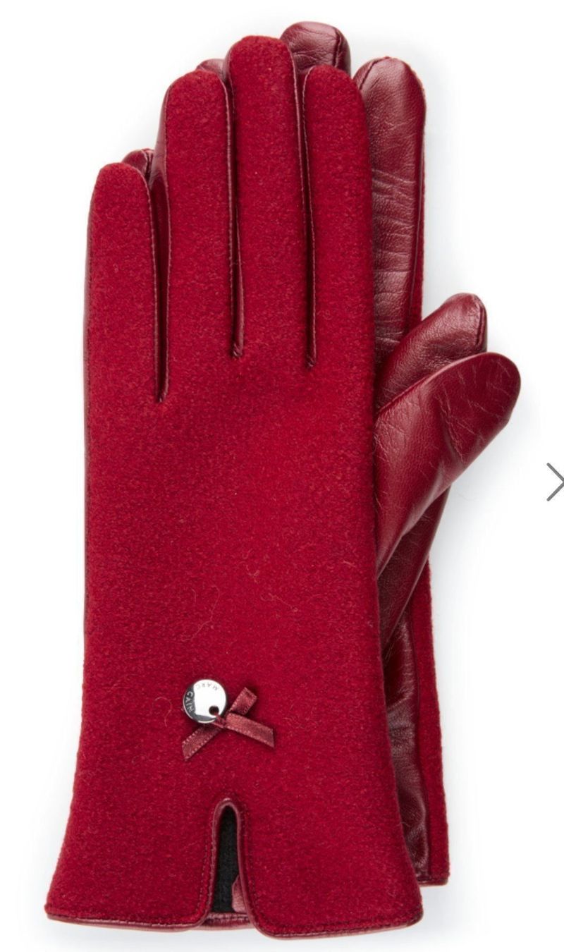Marc Cain Guanti & manicotti: Marc Cain Leder Handschuhe/Wolle N3/6,5 – Nuovo e nell'imballaggio originale da Volketswil venduto da praxis12 1