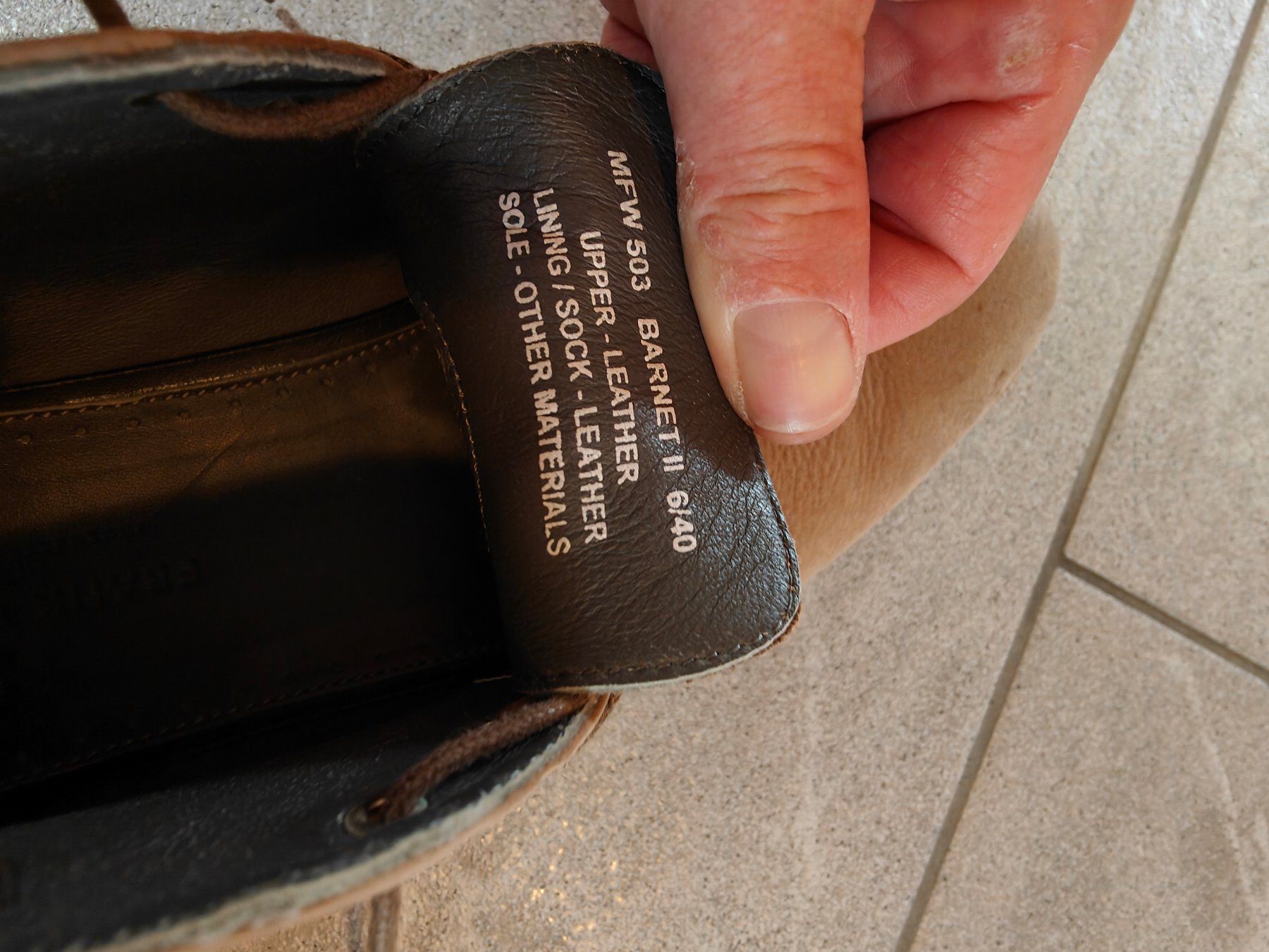 Scarpe da uomo: Eleganter halbhoher Lederschuh von Frank Wright, Gr. 40 – Usato da Mels venduto da velo-city 3