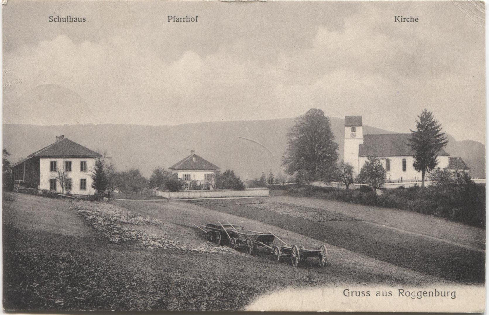 Ansichtskarten: LANDWIRTSCHAFT/ACKERBAU 1915 Roggenburg BL – Gebraucht aus Wil SG von Clanx