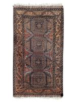 Tapis ancien BELOUTCH noué main laine. 1950s. 163x87 cm