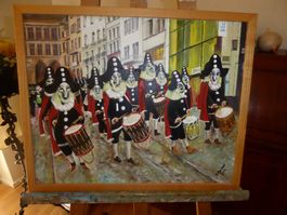 Basler Fasnacht-Trommler, Oel auf Leinwand,2012