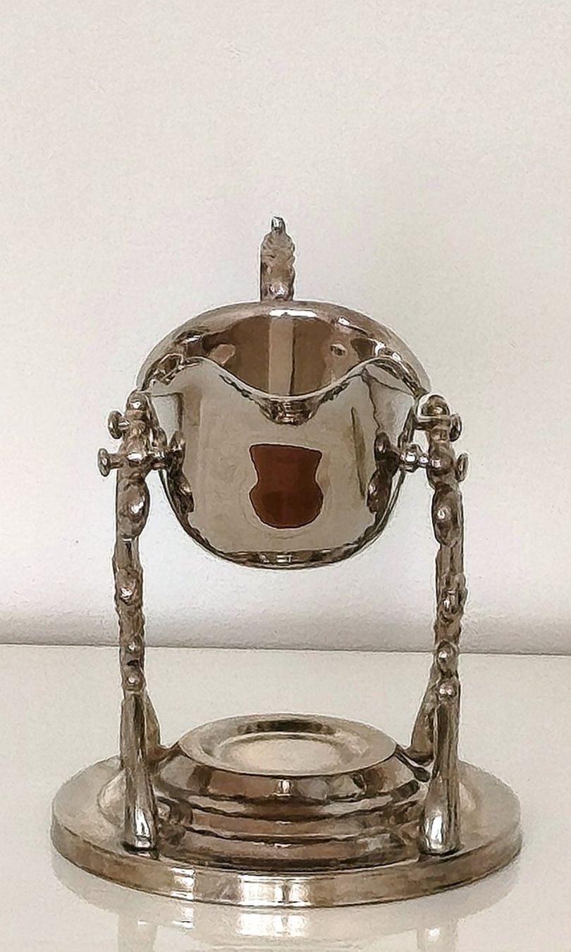 Schalen: Versilberte Sauciere im viktorianischen Stil mit Rechaud – Gebraucht aus Zürich von Tanteemma369 2