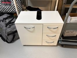 Waschbeckenunterschrank weiss mit Schubladen gebraucht