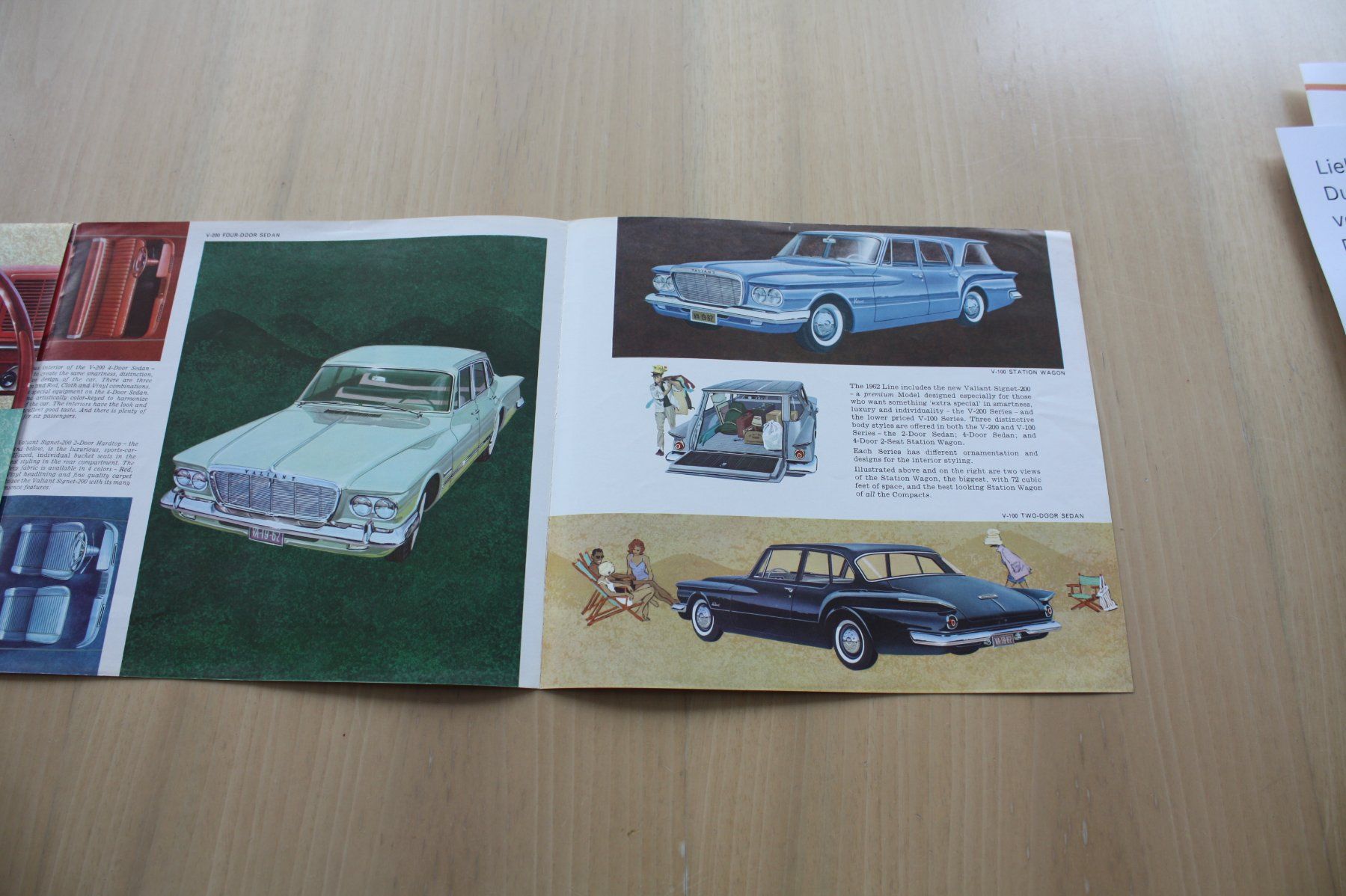 Chrysler Documenti: Original 1962er Chrysler Valiant Prospekt – Usato da Wikon venduto da erwin400 3