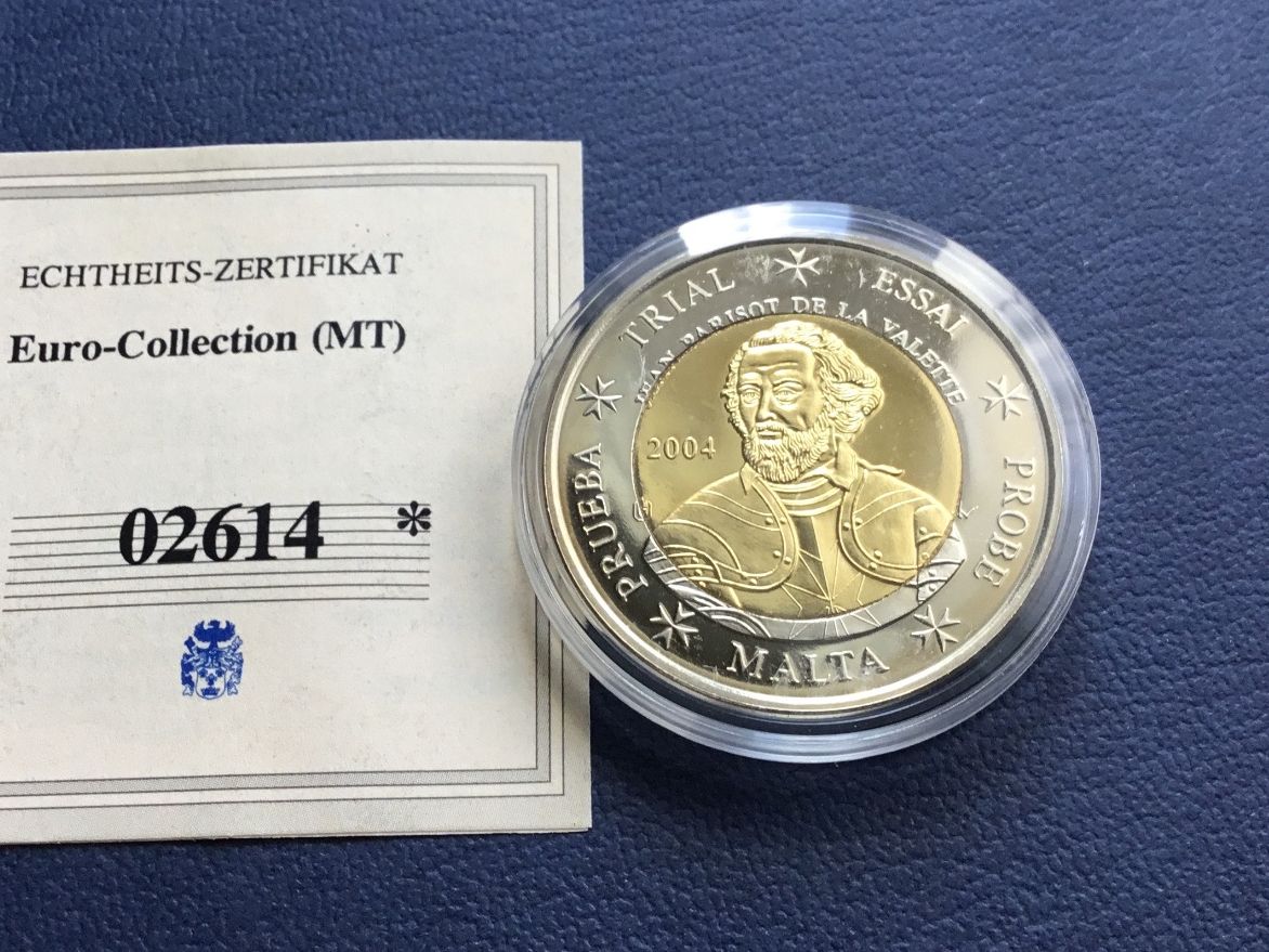 Tutti le monete: 2 Euro Entwurf Malta 2004 – Nuovo e nell'imballaggio originale da St. Margrethen SG venduto da alfapeugeot10 2