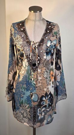 36 S S. MILTON Italy Longbluse  - Strandkleid - Reisekleid