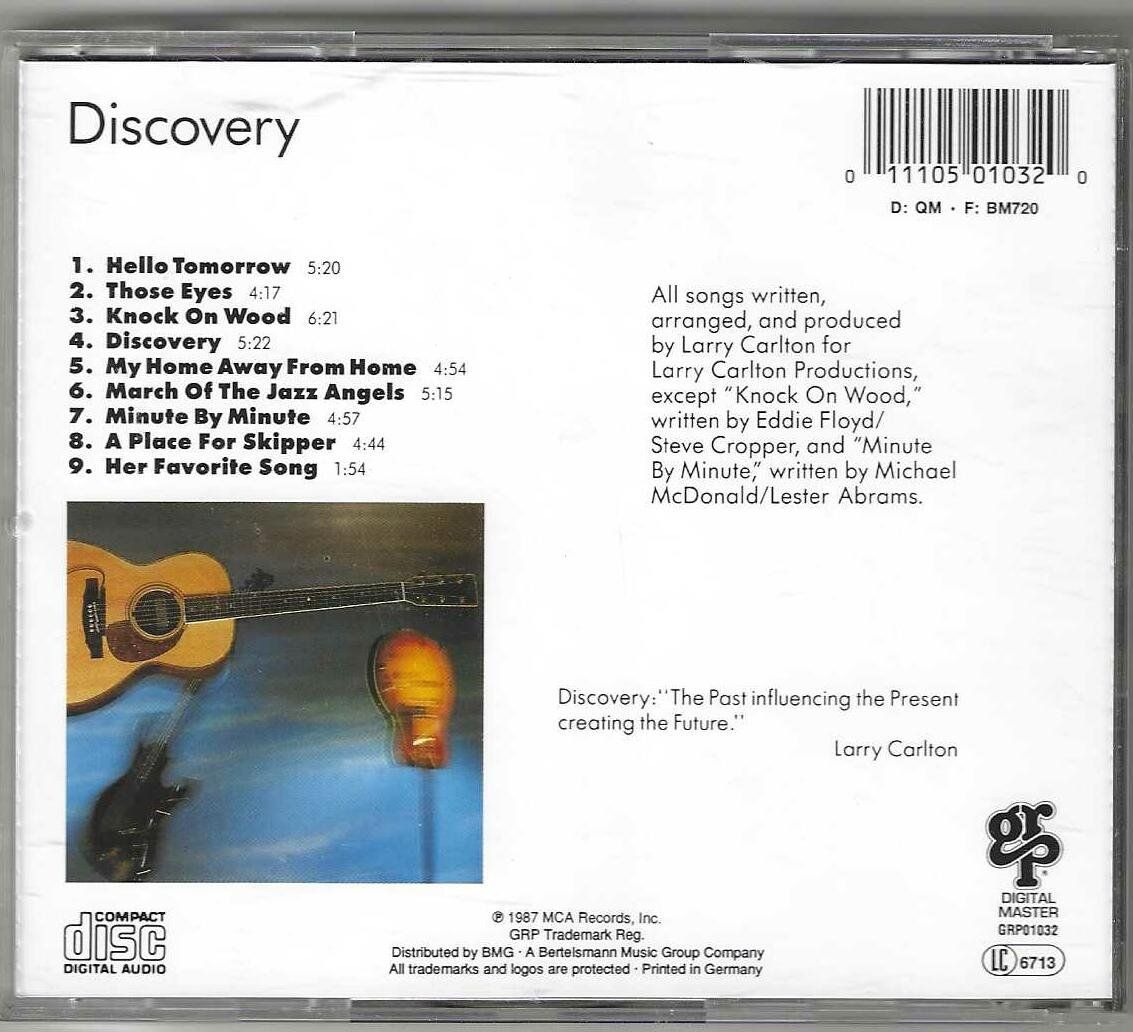 CD: Larry Carlton – Discovery – Usato da Genève venduto da CDLPBookS 1