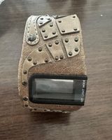 Diesel DZ 7068 Armbanduhr, taupe/grau Lederarmband, NEU.