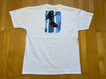 Vintage Y2K t-Shirt bora bora double print surfing Sz XL