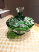 Art Deko St.LOUIS Bleikristall Deckeldose Fussschale Top