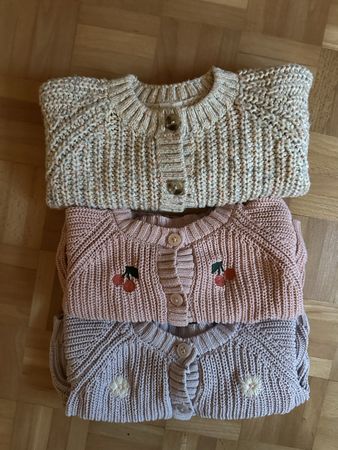 3x Baby Strickjäckchen H&M Gr. 68