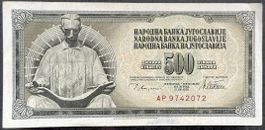 Jugoslawien 500 Dinar Banknote, 1978