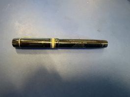 Füllfederhalter Luxor 585 14K Goldfeder schwarz gebraucht