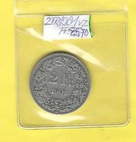 selten 1901 u.E. Qualität nahe vz Fr. 2.-/Ag 0.835/10gr/8,35