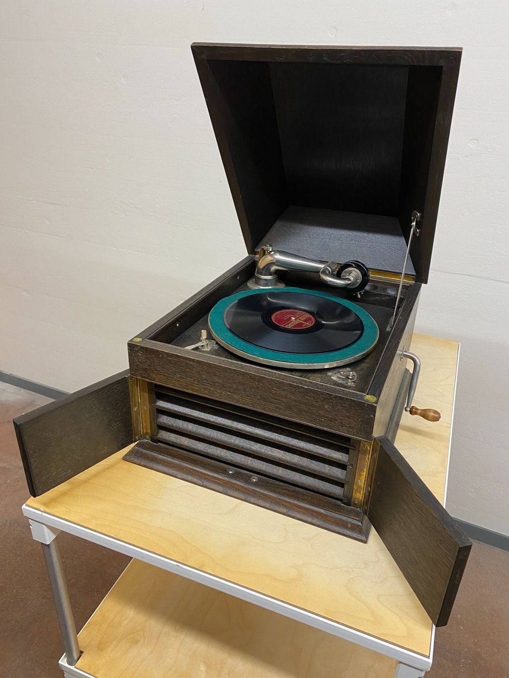 Giradischi: Antiker Odeon Tisch-Grammophon – Usato da Schönenbuch venduto da Laubfrosch05