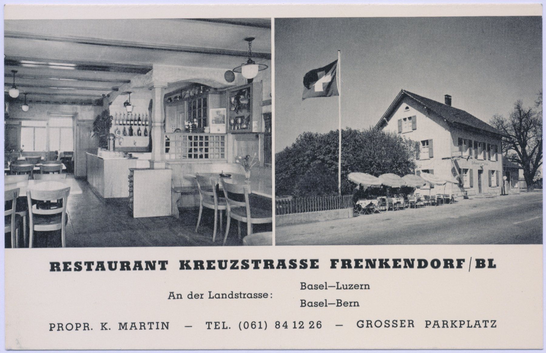 Cartoline postali: Frenkendorf Restaurant Kreuzstrasse – Usato da Lützelflüh-Goldbach venduto da blauerkranich