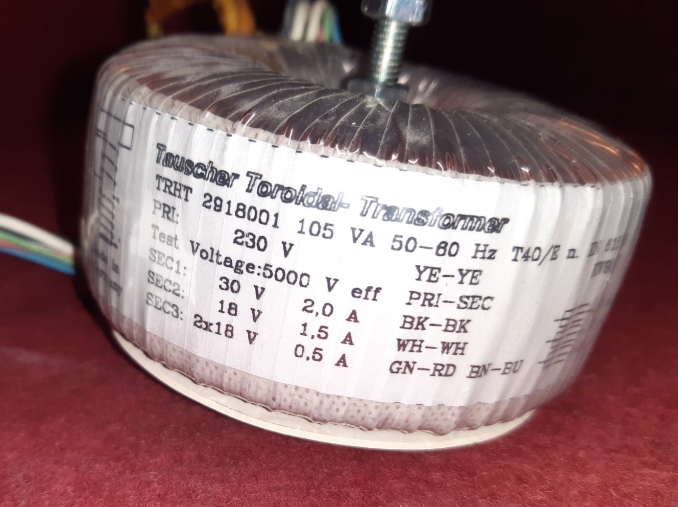 Elektronikbauteile: Ringkerntrafo!! Schöner Ringtransformator! – Gebraucht aus Lohn-Ammannsegg von Molch7 7