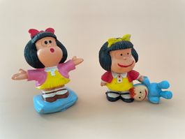 2x Susana Mafalda Comic Figur 1989 OUINO Spain bzw. Portugal
