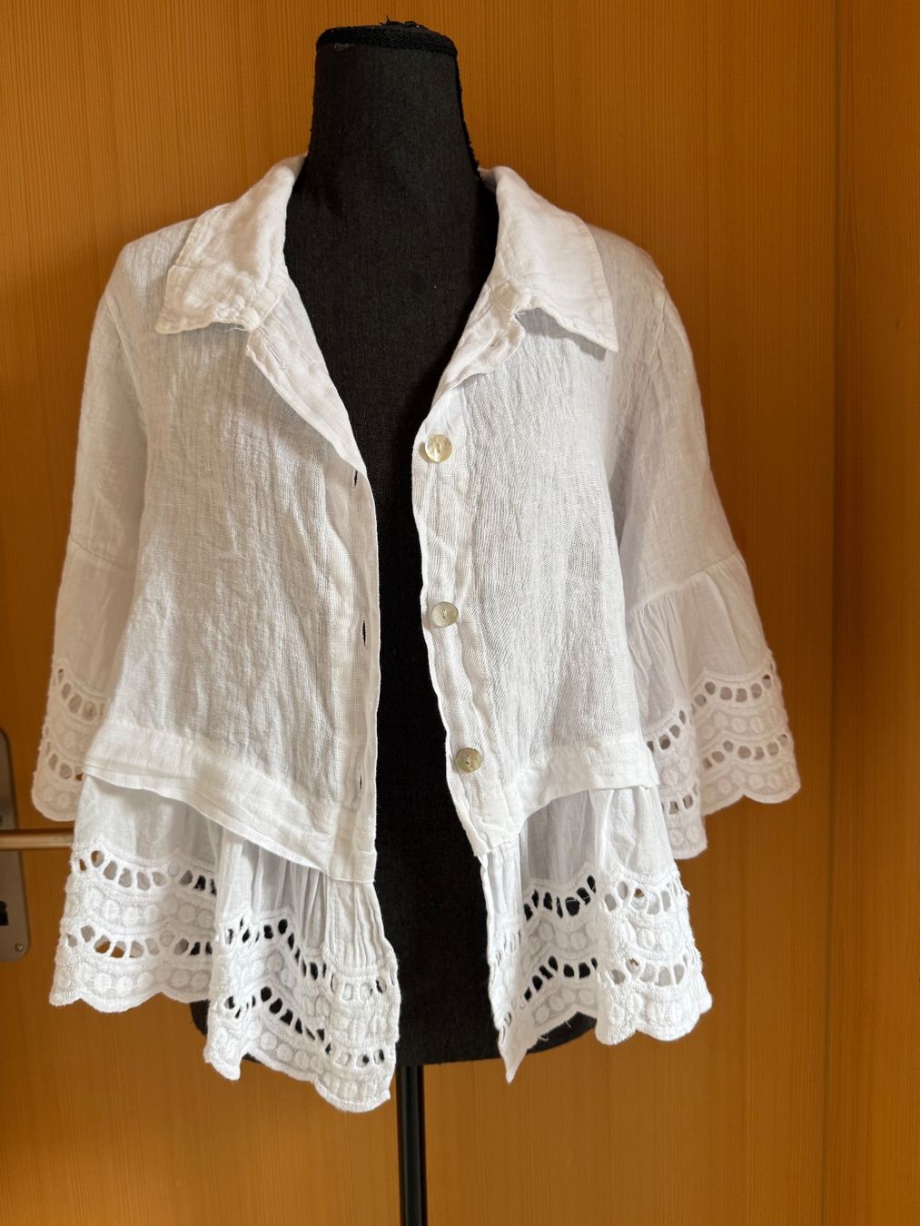Camicette: Boho Leinenbluse / Blusenjacke aus Leinen – Nuovo (secondo la descrizione) da Sigriswil venduto da ck56 1