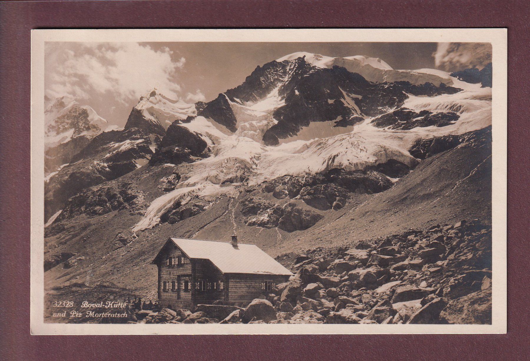 Ansichtskarten: BOVAL-HÜTTE - Piz Morteratsch – Gebraucht aus Pully von nicecards