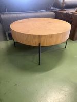 Runder Vintage Couchtisch aus Holz