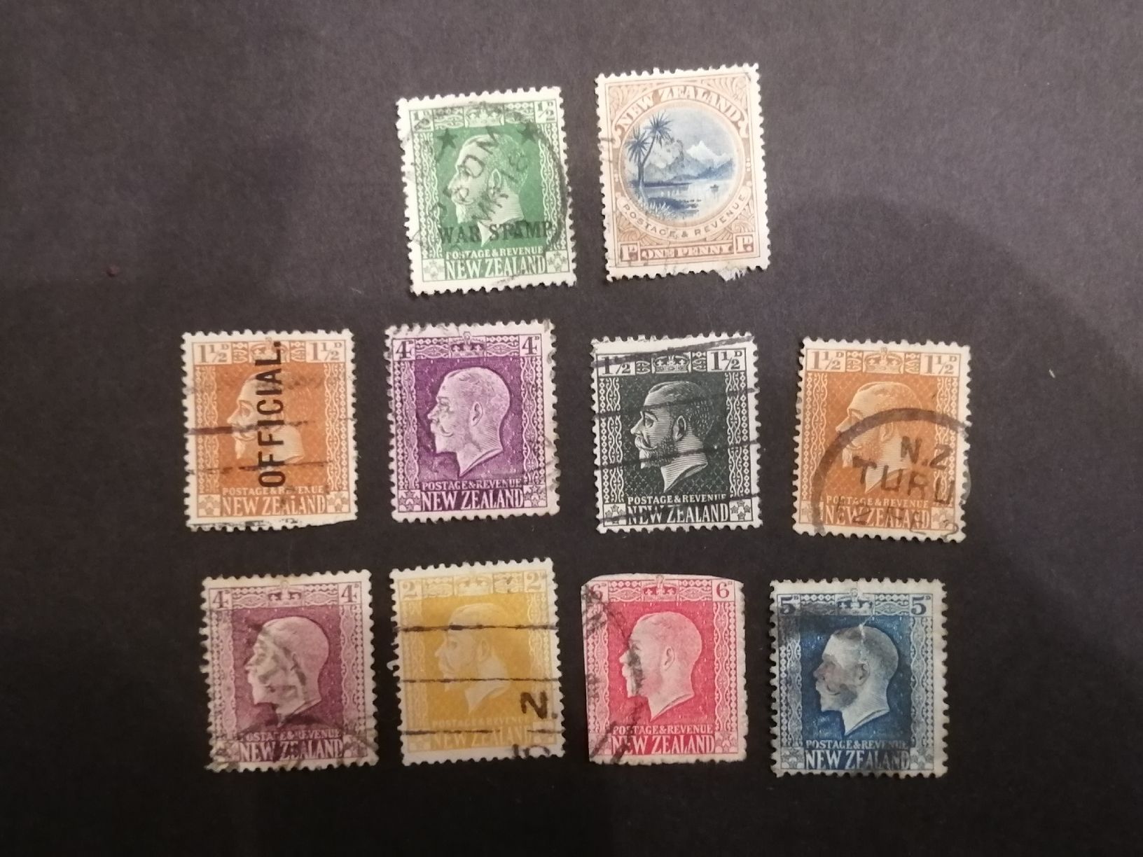 Tutti i francobolli: 10mal Neuseeland 1934 – Usato da Happerswil venduto da tschergi