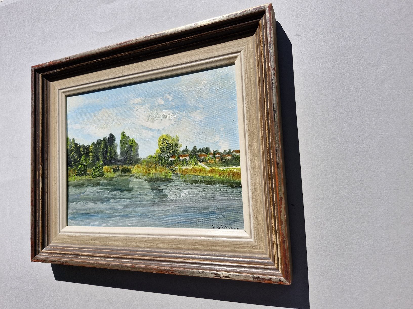Dipinti: Gemälde mit See & Bäumen, Signiert  G.Schäpper – Usato da Zürich venduto da Secretariat11 1