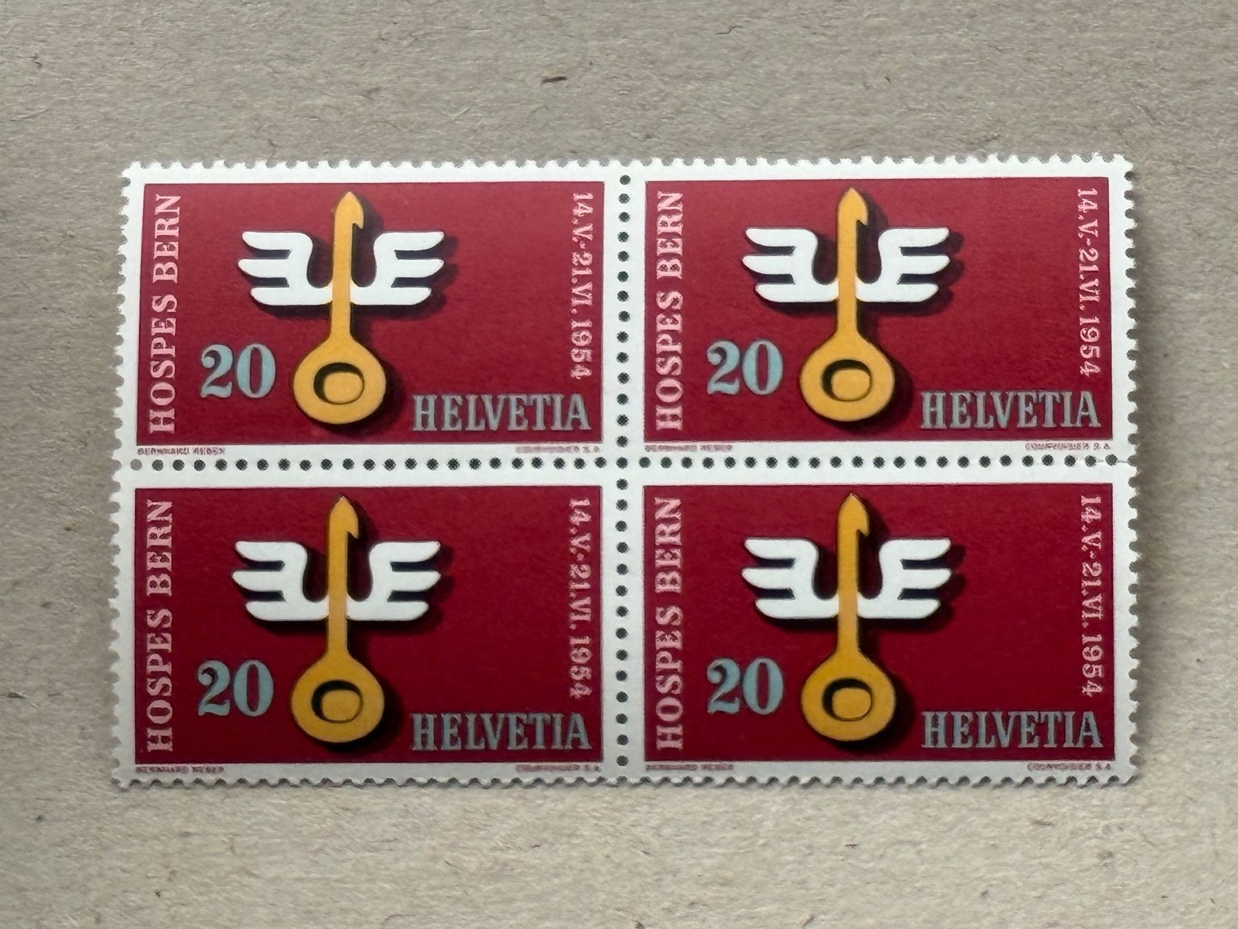 Tutti i francobolli: 317, postfrisch, Viererblock – Usato da Aarau venduto da hilde47