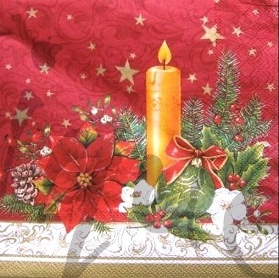 Tovaglioli: Serviette kerze rot (w216) – Nuovo (secondo la descrizione) da Schlatt TG venduto da kreativ-atelier