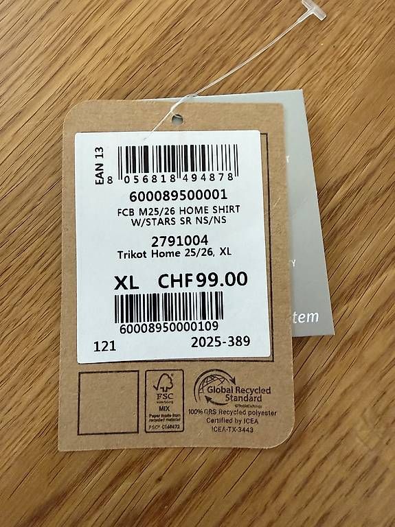 Canottiere & Pantaloni: FC Basel Heimtrikot 2025/26 Macron Grösse XL – Usato da Basel venduto da TineDittmar 3