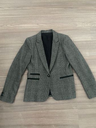 Blazer Gr. 38 schwarz/weiss kariert/Hahnentritt